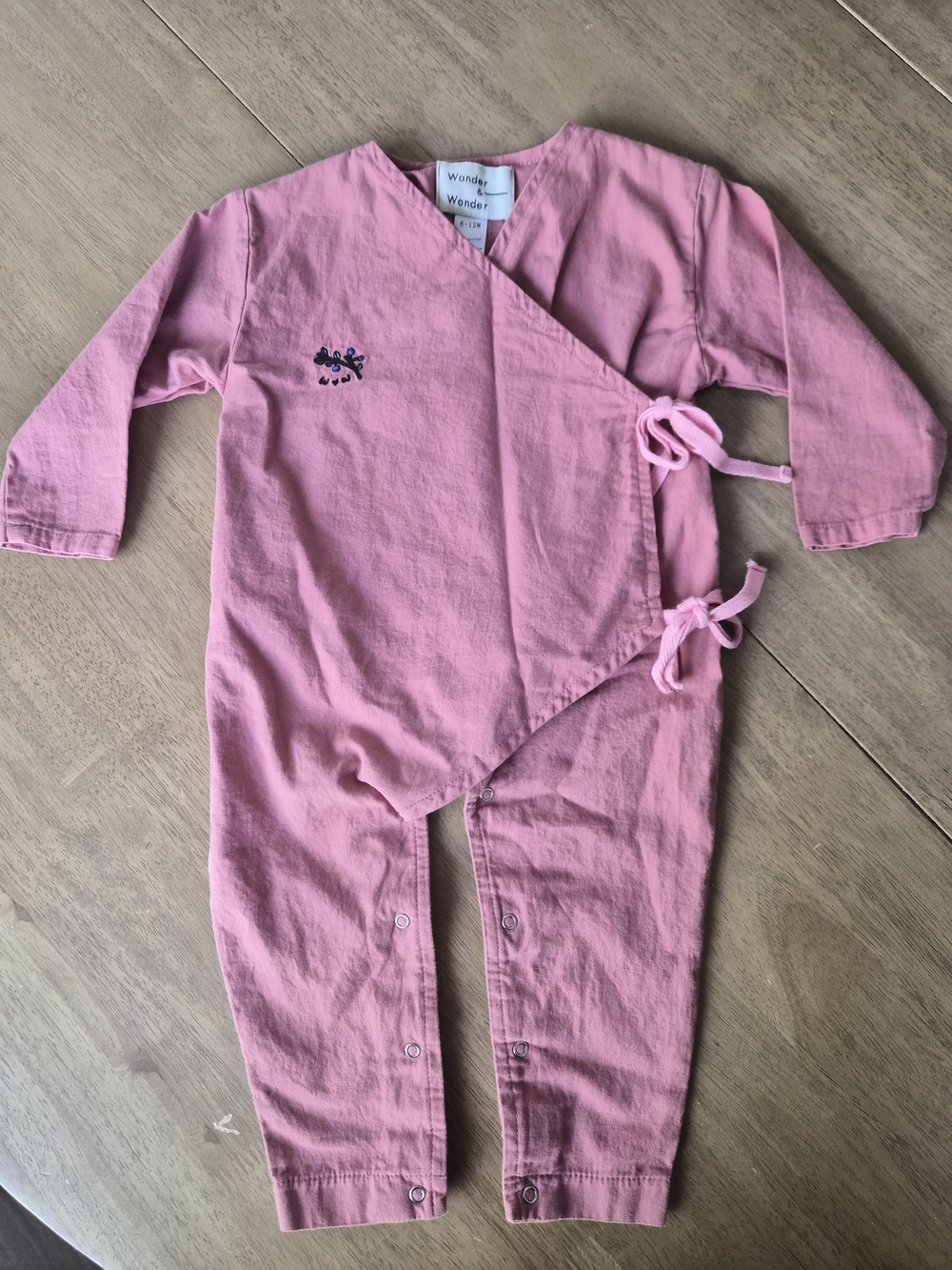 Wander & Wonder Pink Wrap Baby Romper NWOT